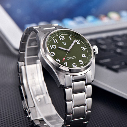 Годинник чоловічий Pagani Design PD-1717 Silver-Green-2